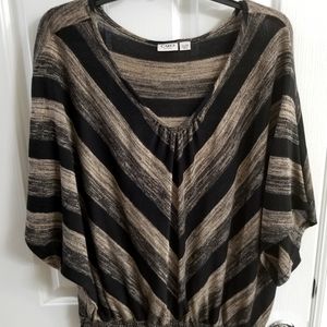 Black & Tan Blouse